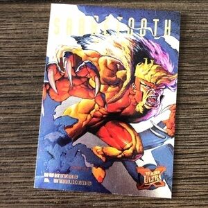 X-Men ’95 Fleer Ultra trading card: Hunters & Stockers Limited Ed: Sabretooth